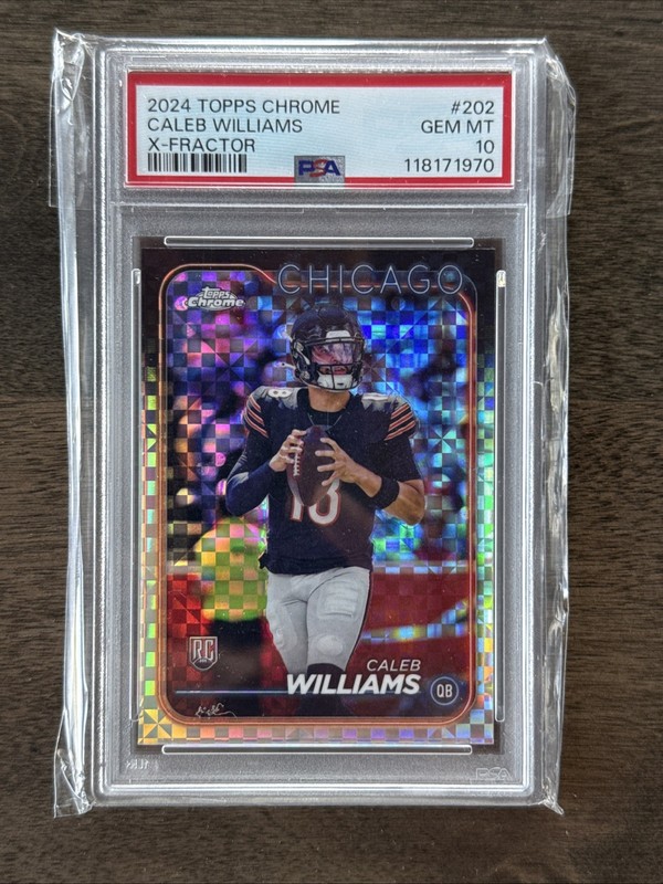 2024 Topps Chrome - Rookies Caleb Williams #202 X-Fractor (RC) PSA 10 Gem Mint view 1