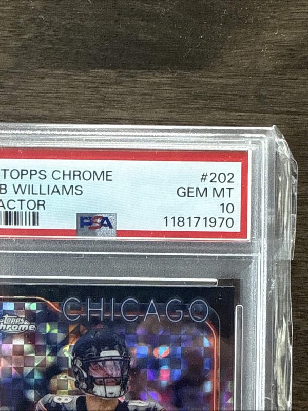 2024 Topps Chrome - Rookies Caleb Williams #202 X-Fractor (RC) PSA 10 Gem Mint view 2