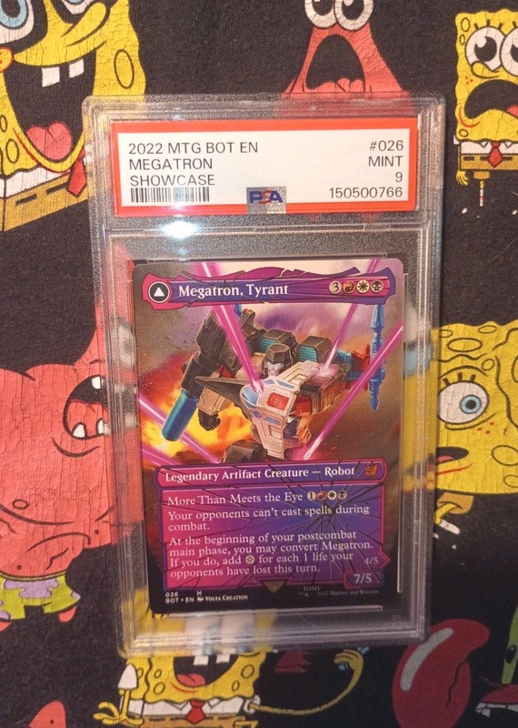 Magic The Gathering MTG Megatron, Tyrant (Shattered Glass) Transformers PSA 9