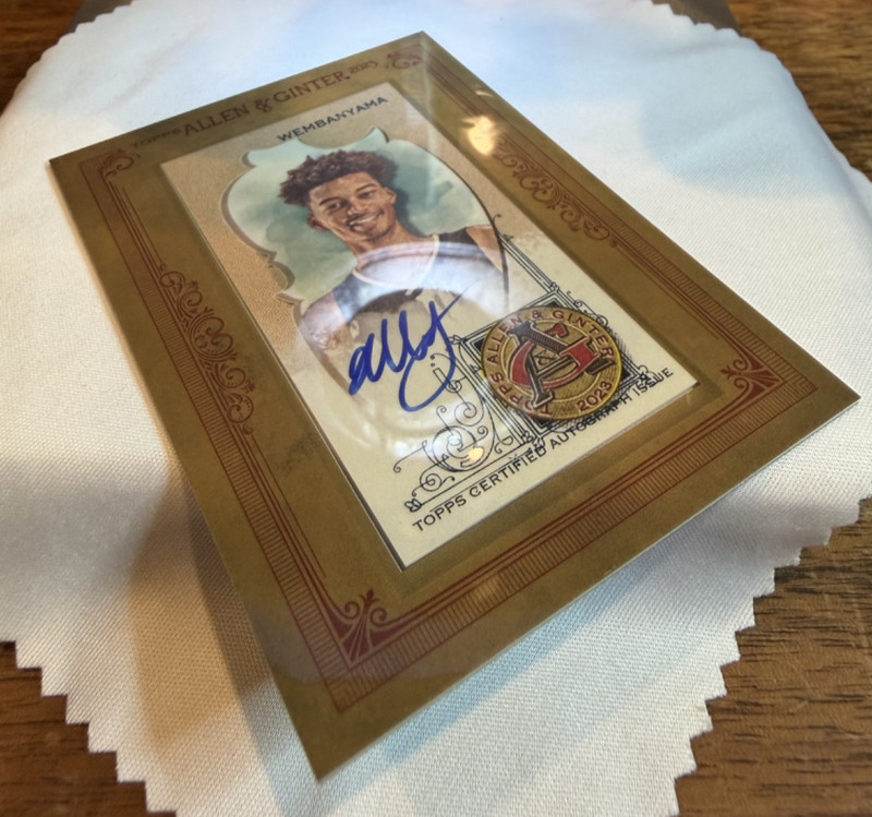 2023-24 VICTOR WEMBANYAMA AUTO ALLEN & GINTER ON CARD AUTO EXQUISITE CARD MA-VW