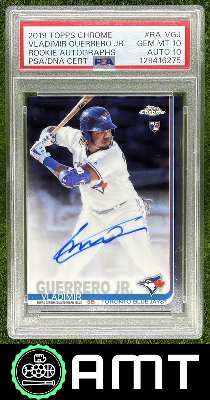 Vladimir Guerrero Jr. RC Auto PSA 10 2019 Topps Chrome Rookie Blue Jays 6275