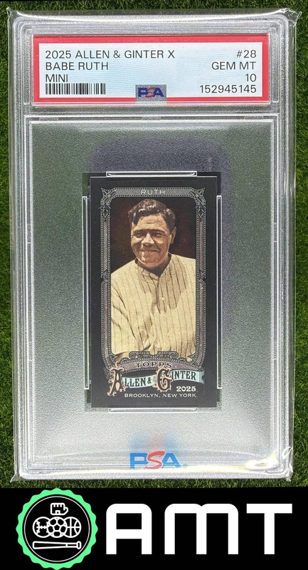 Babe Ruth PSA 10 2025 Topps Allen & Ginter X Mini New York Yankees #28 5145