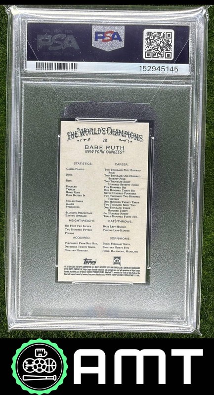 Babe Ruth PSA 10 2025 Topps Allen & Ginter X Mini New York Yankees #28 5145 view 2