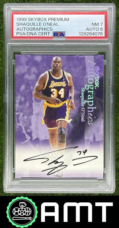 Shaquille Shaq O'Neal PSA 7 Auto 8 1999-00 Skybox Premium Autographics 4076