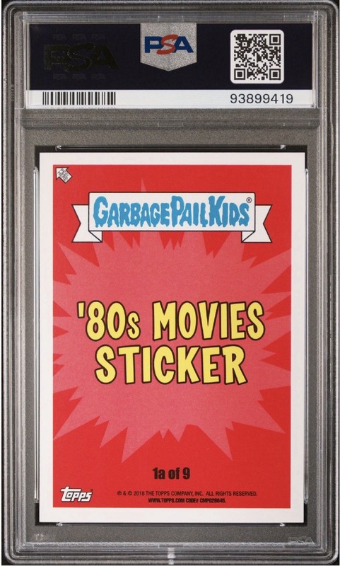 2018 Garbage Pail Kids Batty Manny 1a PSA 9 Mint 80’s GPK Batman Quantity Availa view 2