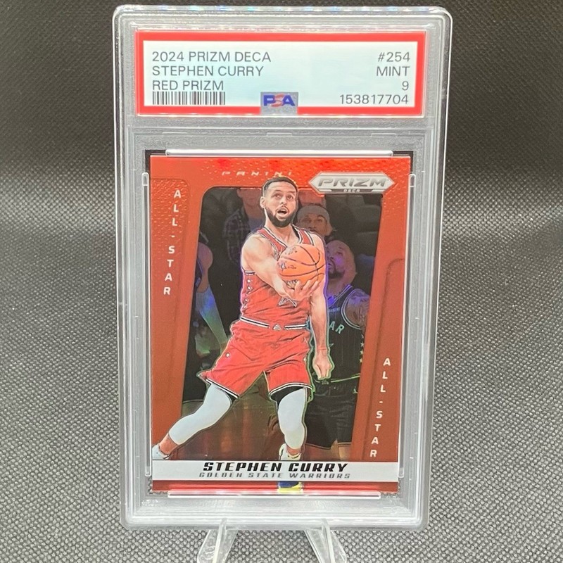 2024 Panini Prizm Deca Stephen Curry Red Prizm /199 PSA 9