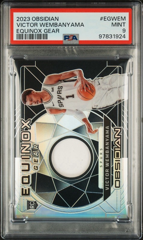 🔥PSA 2023 PANINI OBSIDIAN EQUINOX GEAR VICTOR WEMBANYAMA RC Holo Patch 21/249👽