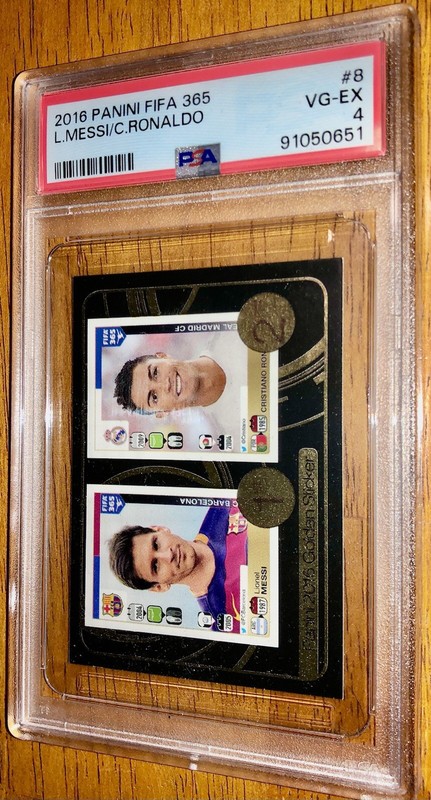 🔥Hot🔥2016 Panini FIFA MESSI/RONALDO PSA Ex 4