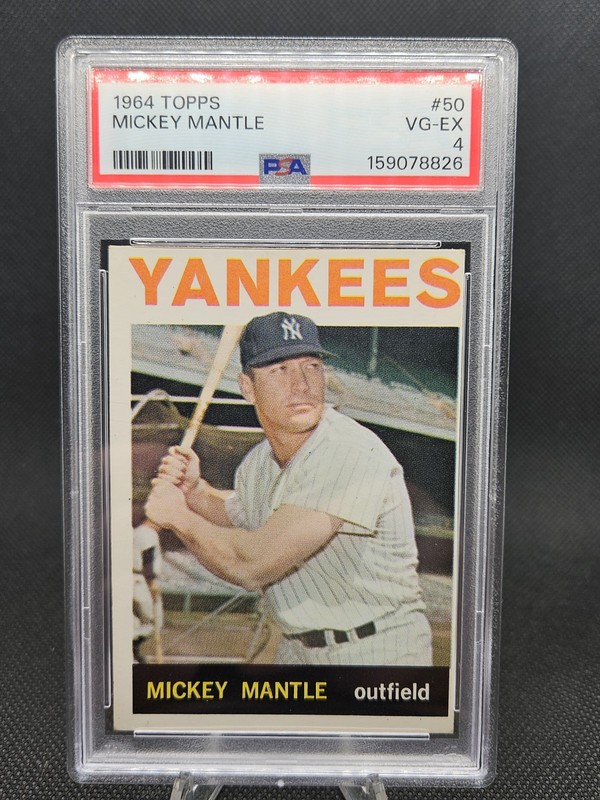 MICKEY MANTLE 1964 TOPPS #50 VG-EX PSA 4