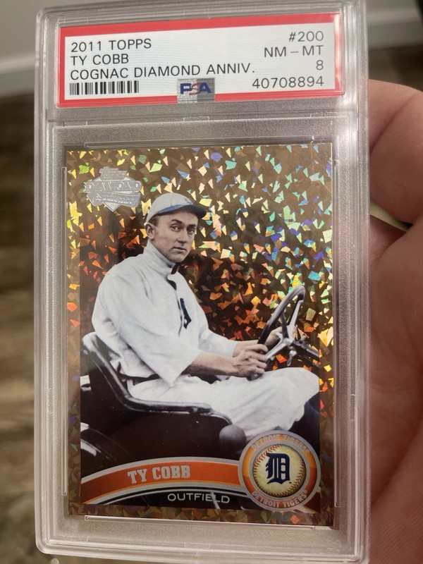 Topps 2011 Ty Cobb #200 Legend Variation Cognac Diamond PSA 8 Detroit Tigers
