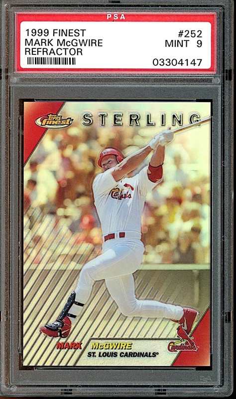1999 Topps Finest #252 Mark McGwire Refractor PSA 9