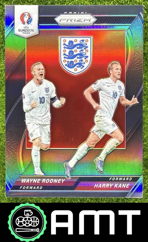 Wayne Rooney Harry Kane 2016 Panini Prizm UEFA Euro 1/1 Combinations Black #15