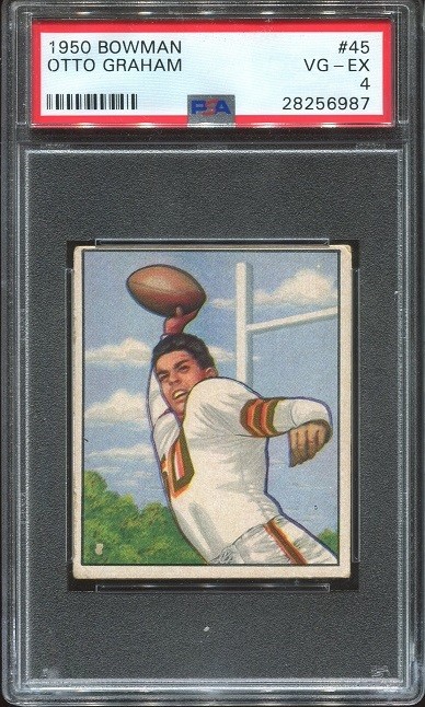 1950 Bowman #45 Otto Graham RC PSA 4 Cleveland Browns HOF Northwestern Univ.