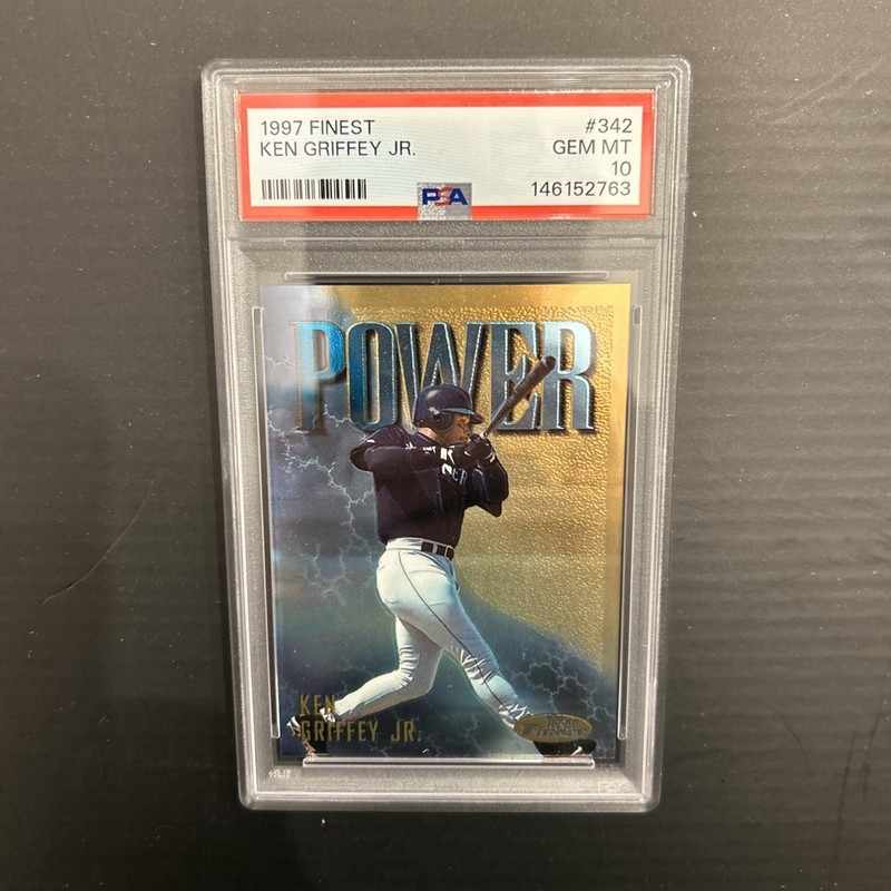 KEN GRIFFEY JR 1997 TOPPS FINEST GOLD RARE PSA 10 GEM MINT