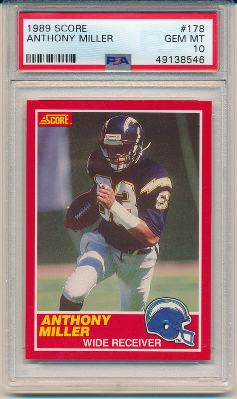 1989 Score Football Anthony Miller (Rookie Card) (#178) PSA10 PSA