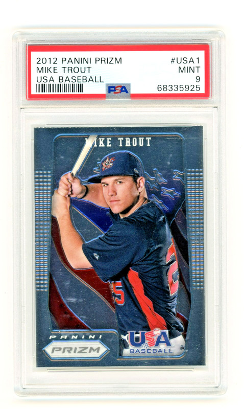 2012 Mike Trout Bowman Platinum #16 Mint PSA 9 view 2