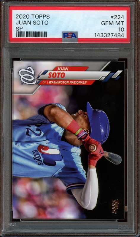 2020 Topps #224 Juan Soto SP *PSA 10 (GEM MINT) *Nationals/Mets