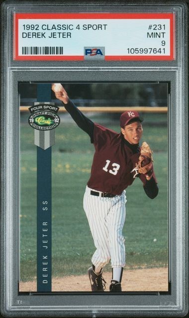 1992 CLASSIC 4 SPORT #231 DEREK JETER PSA 9