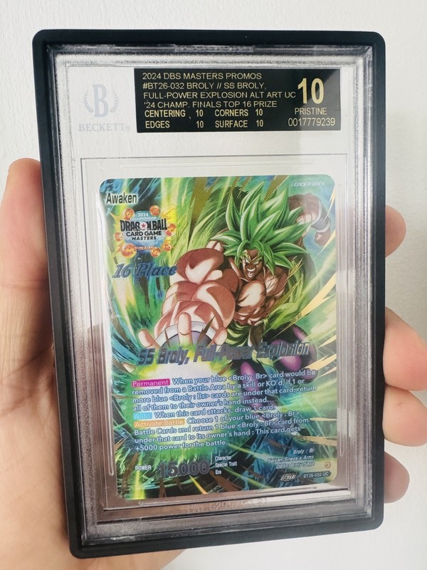 BLACK LABEL Dragonball Super 2024 Finals Top16 SS Broly Alt Art BGS 10!