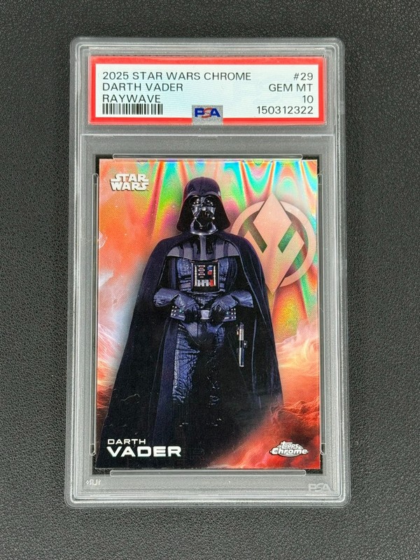 2025 Topps Star Wars Chrome - DARTH VADER #29 - RayWave Refractor PSA 10 MA01 view 1