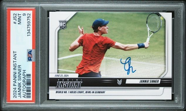2024 JANNIK SINNER PANINI INSTANT AUTO RC #JS2 AUTOGRAPH PSA 9 ROOKIE