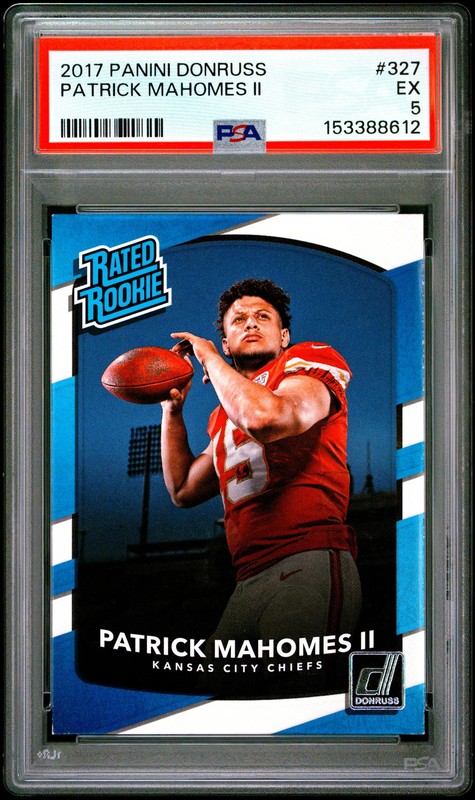 2017 Panini Donruss Patrick Mahomes II #327 PSA 5