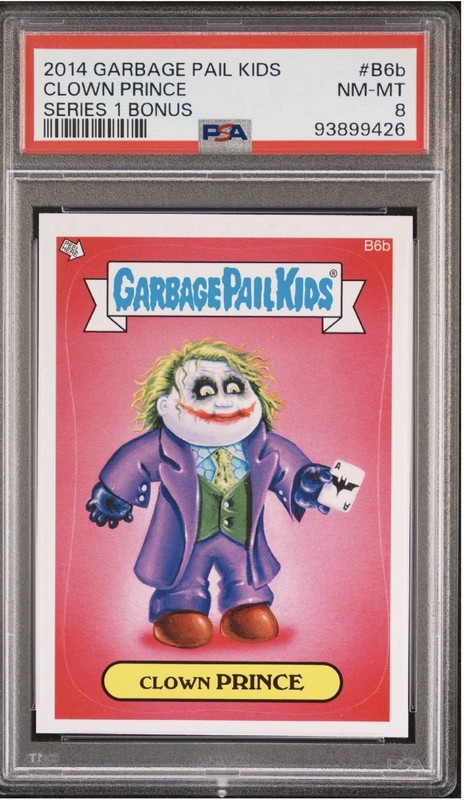 2014 Garbage Pail Kids Clown Prince #B6b PSA 8 Joker Health Ledger Qty Avl Pop 4 view 1