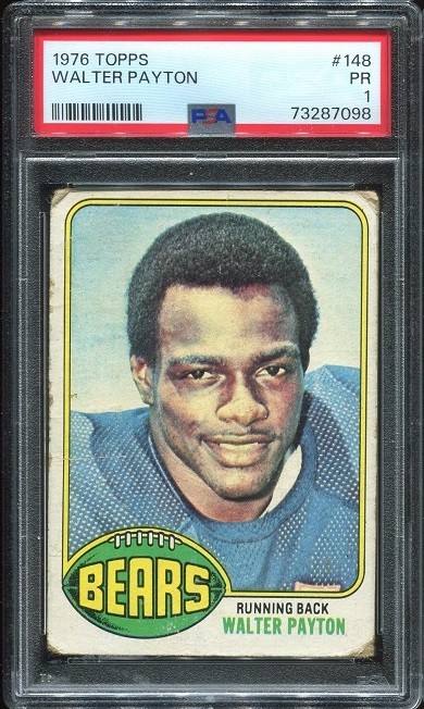 1976 Topps #148 Walter Payton RC PSA 1 Chicago Bears HOF Jackson State