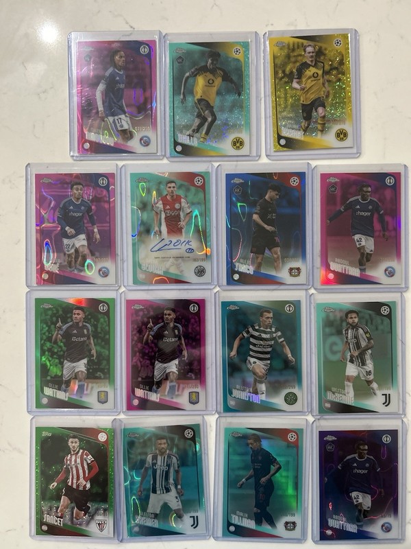 UEFA Topps Chrome Lot Auto Numbered Dortmund Juventus Villa Ajax Rookies