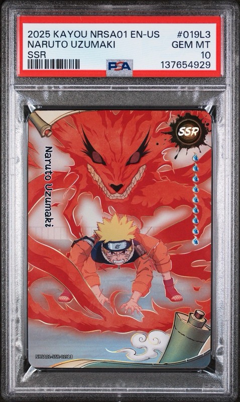2025 Kayou NRSA01 EN-US Naruto Uzumaki SSR #019L3 POP 12 PSA 10 Gem Mint