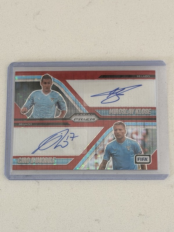 2025-26 PANINI FIFA PRIZM MIROSLAV KLOSE CIRO IMMOBILE RED DUAL AUTO SS LAZIO