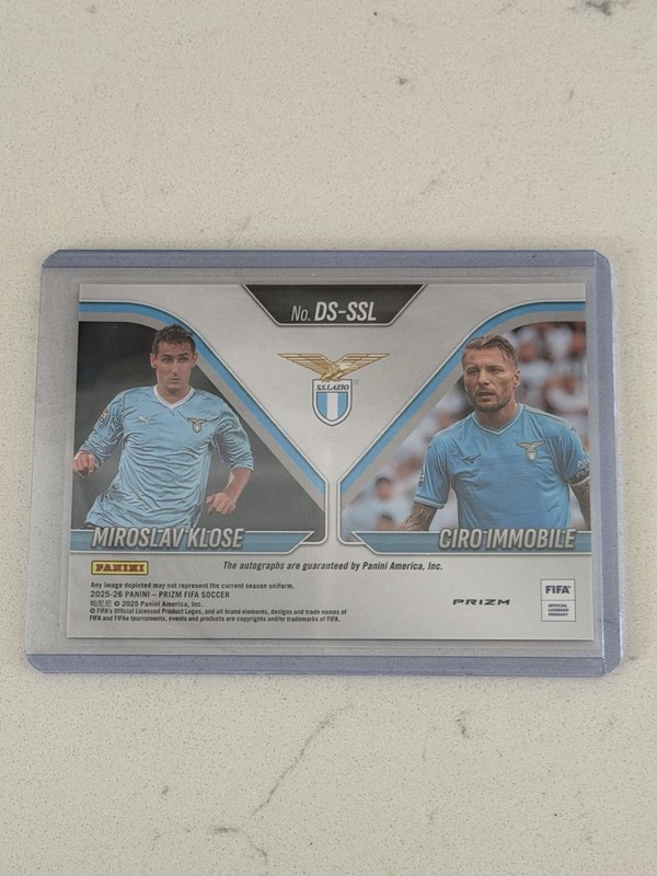 2025-26 PANINI FIFA PRIZM MIROSLAV KLOSE CIRO IMMOBILE RED DUAL AUTO SS LAZIO view 2