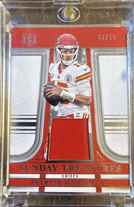 2023 Panini National Treasures - Sunday Treasures Patrick Mahomes II #STR-PM /99