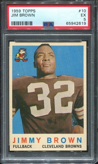 1959 Topps #10 Jim Brown PSA 5 Cleveland Browns HOF Syracuse University