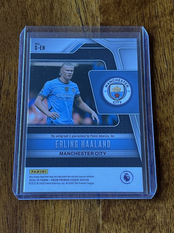 2024 Panini Prizm Premier League Signatures Erling Haaland #S-EH view 2