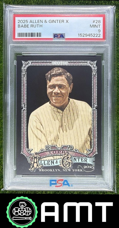 Babe Ruth PSA 9 2025 Topps Allen & Ginter X New York Yankees #28 5222