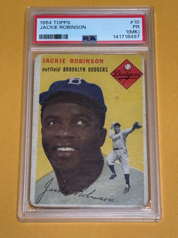 1954 Topps Jackie Robinson #10 PSA 1  (MK) Poor