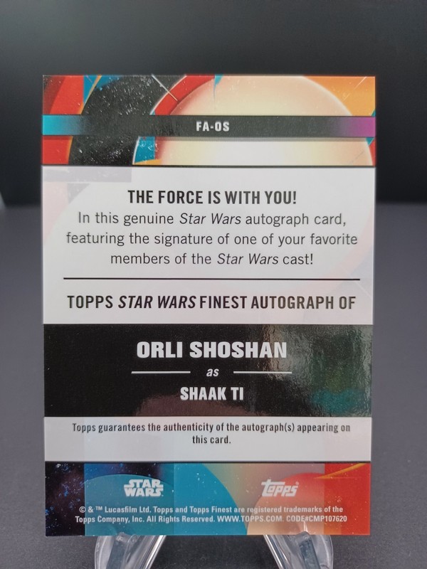 2025 Topps Star Wars Smugglers Outpost Finest Purple Lazer Shaak Ti Auto #12/75! view 2