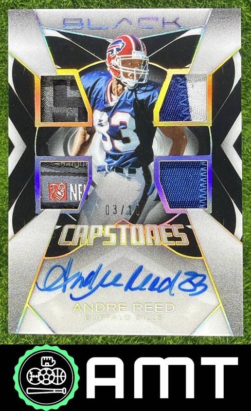 Andre Reed 2025 Panini Immaculate Black Capstones Gold Bills Patch Auto 3/10