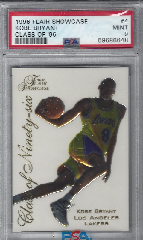 1996 FLAIR SHOWCASE CLASS OF '96 #4 KOBE BRYANT PSA 9