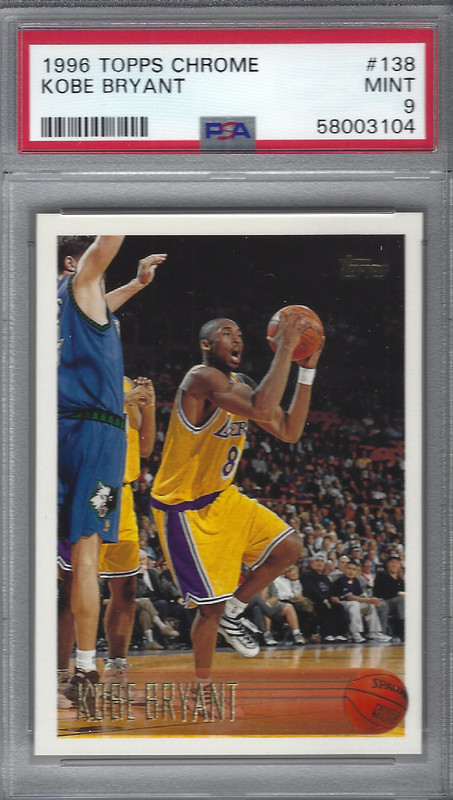 1996 TOPPS #138 KOBE BRYANT RC PSA 9