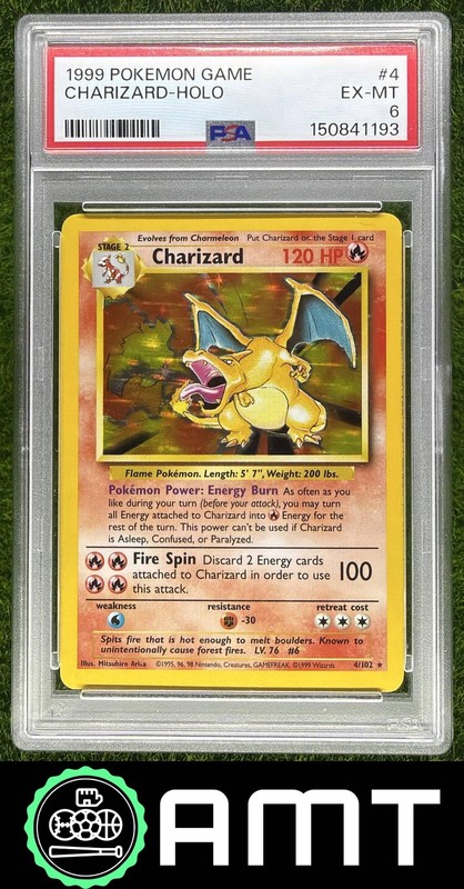 1999 Pokemon Base Set #4/102 Charizard Holo PSA 6 1193