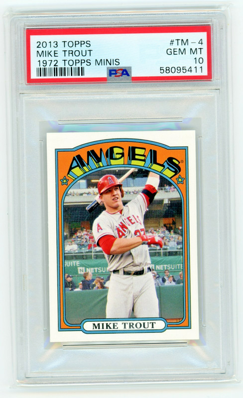 2013 Mike Trout Topps #TM-4 1972 Topps Mini Gem Mint PSA 10