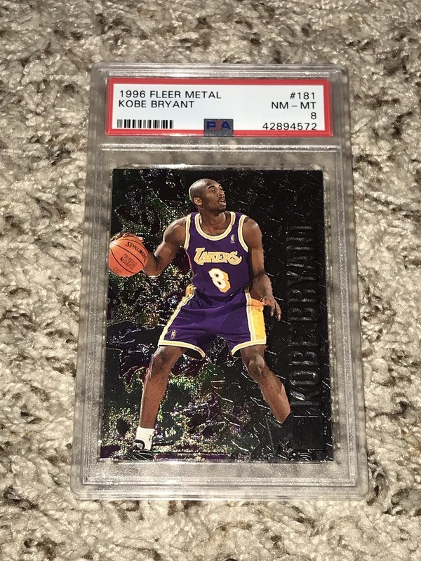 1996-97 FLEER METAL KOBE BRYANT RC ROOKIE PSA 8 SHARP LAKERS MVP