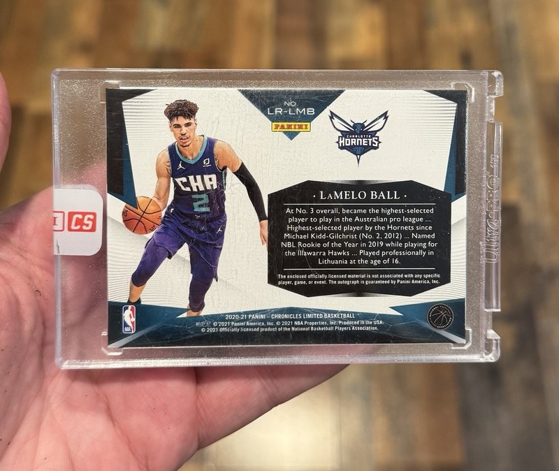 2020 Lamelo Ball Sealed Limited Rookie Patch Auto Jersey Number 02/99 view 2