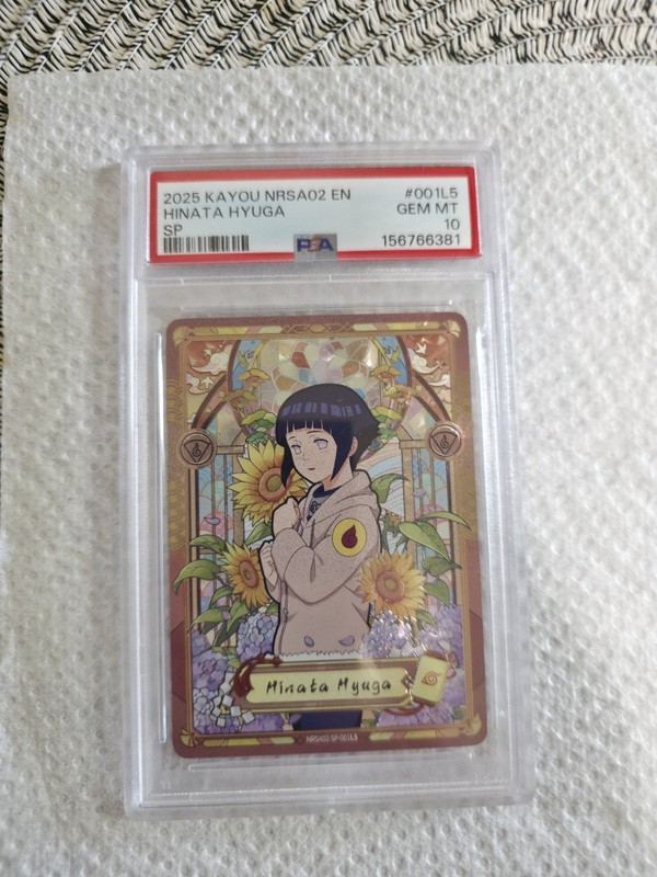 2025 KAYOU NARUTO SMRITI COLLECTIBLE CARD #001L5 HINATA HYUGA PSA 10