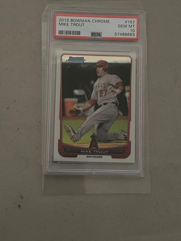 2012 Bowman Chrome  #157 Mike Trout PSA 10 GEM MINT Angels MLB Future HOF