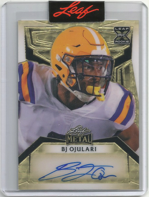 BJ OJULARI 2023 Leaf SUPER GOLD AUTO #1/1 Pre Production Proof AUTOGRAPH LSU RC