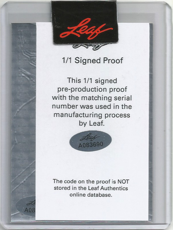 BJ OJULARI 2023 Leaf SUPER GOLD AUTO #1/1 Pre Production Proof AUTOGRAPH LSU RC view 2