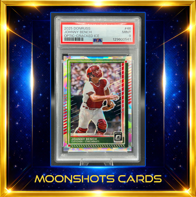 2025 Optic Johnny Bench /25 Cracked Ice PSA 9 POP 1